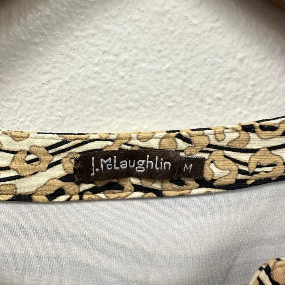J. McLaughlin Multi Animal Print Belted‎ Dress M